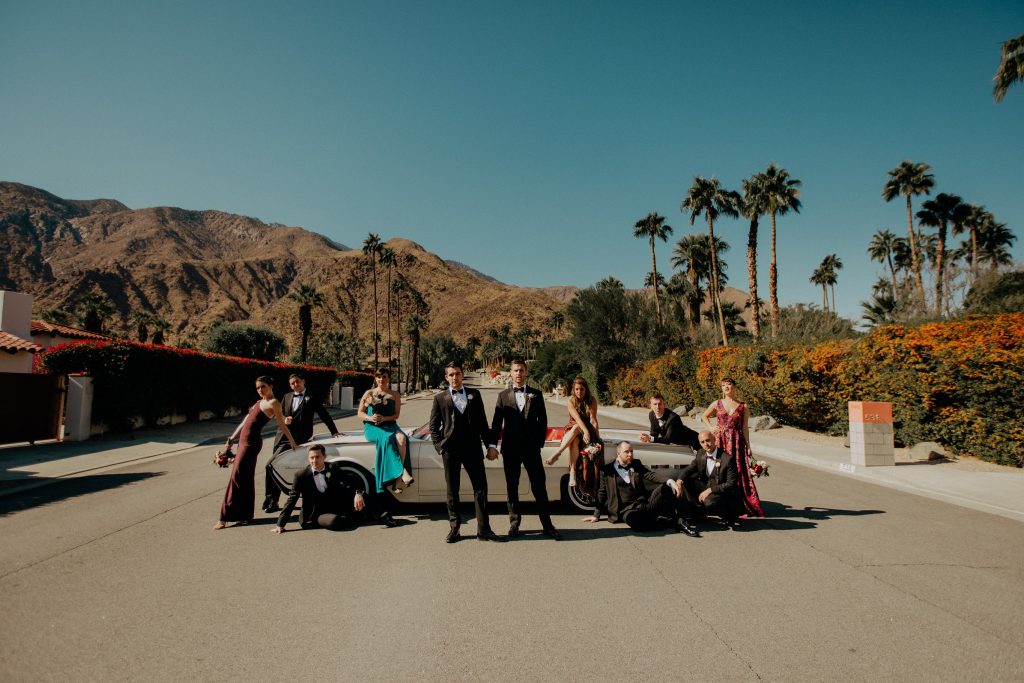 Postponing your wedding: wedding party by car